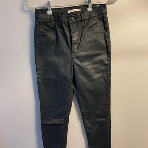 Levi Mile High Super Skinny faux leather pants
